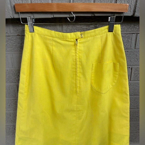 Vintage 60s/70s Yellow Fish Skirt - Picture 2 of 7